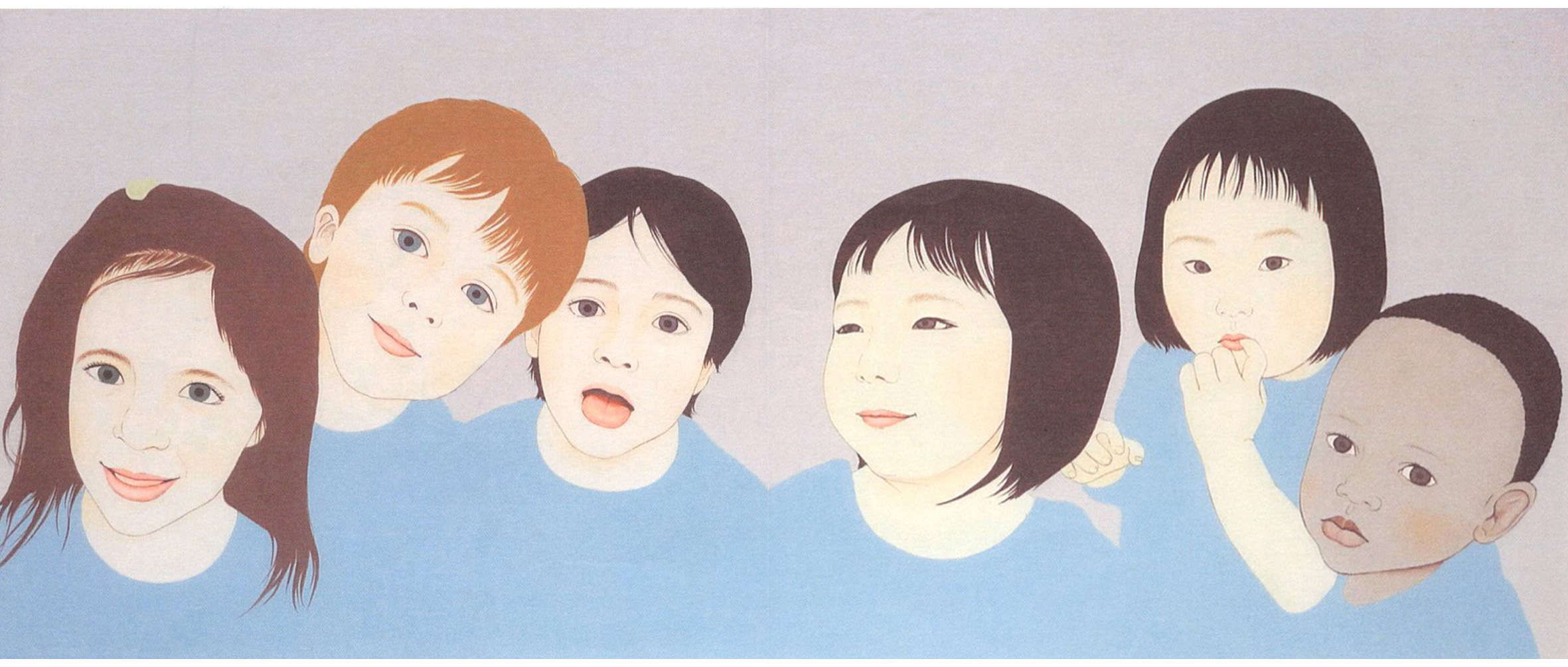 ヒル 優子 作品「children」- 削ぎ落としシリーズ（アクリル画）