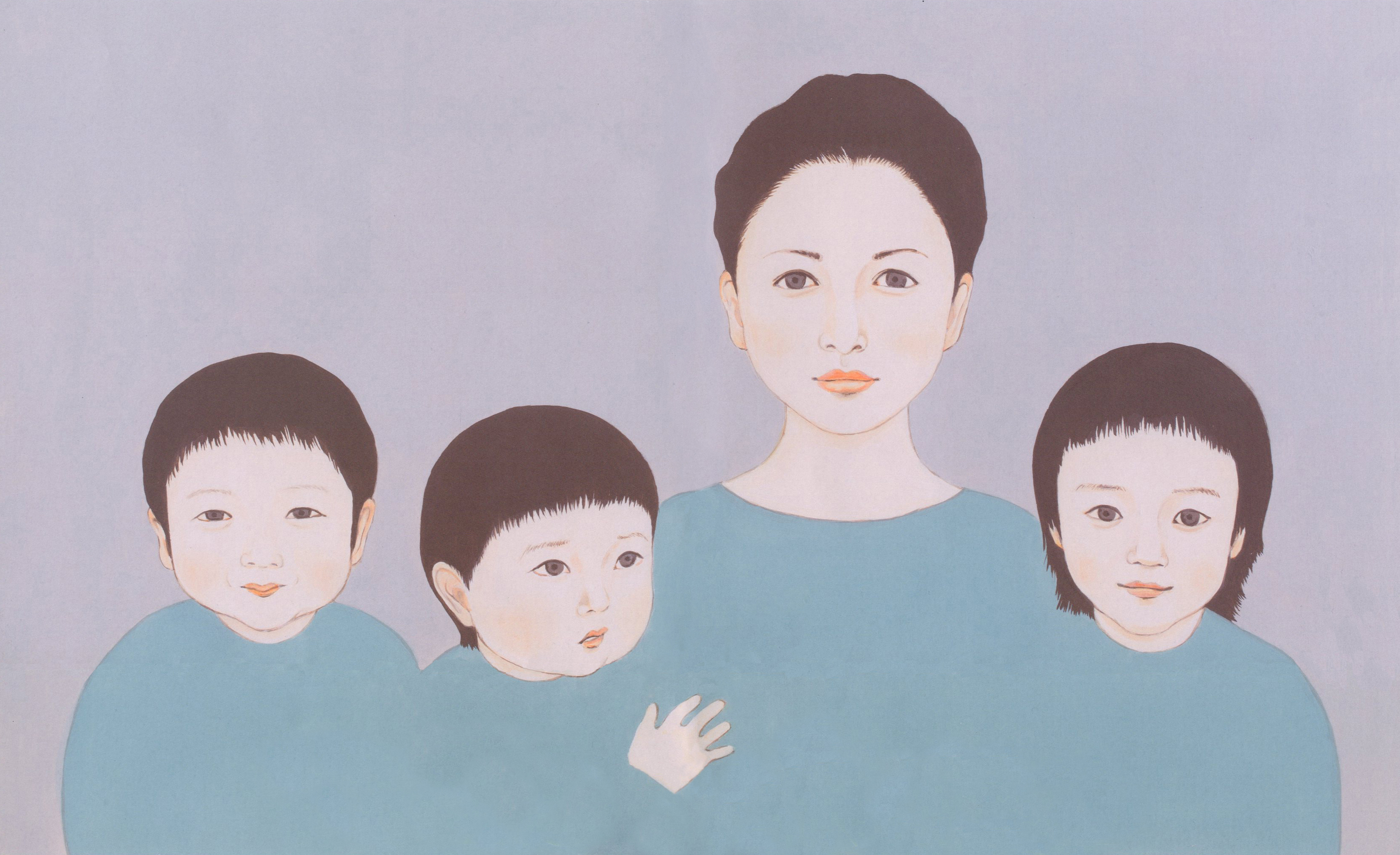 ヒル 優子 作品「our mom」- 削ぎ落としシリーズ（アクリル画）