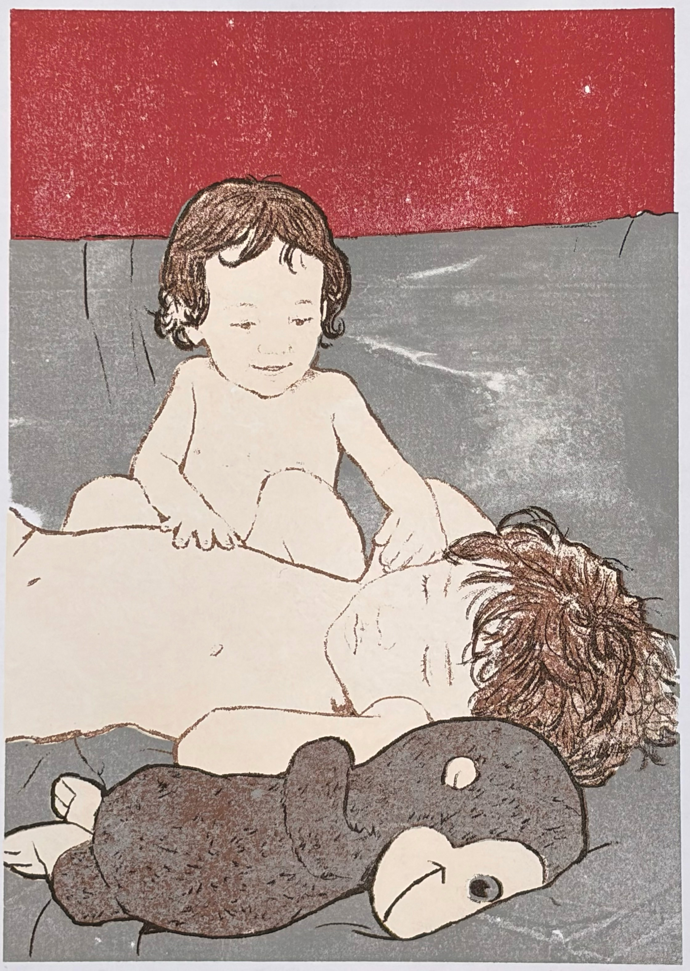 ヒル 優子 作品「夏のひるね」- シルクスクリーン・レイヤードシリーズ