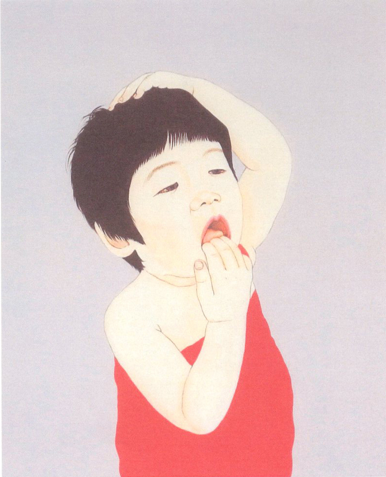 ヒル 優子 作品「ibuki」- 削ぎ落としシリーズ（アクリル画）