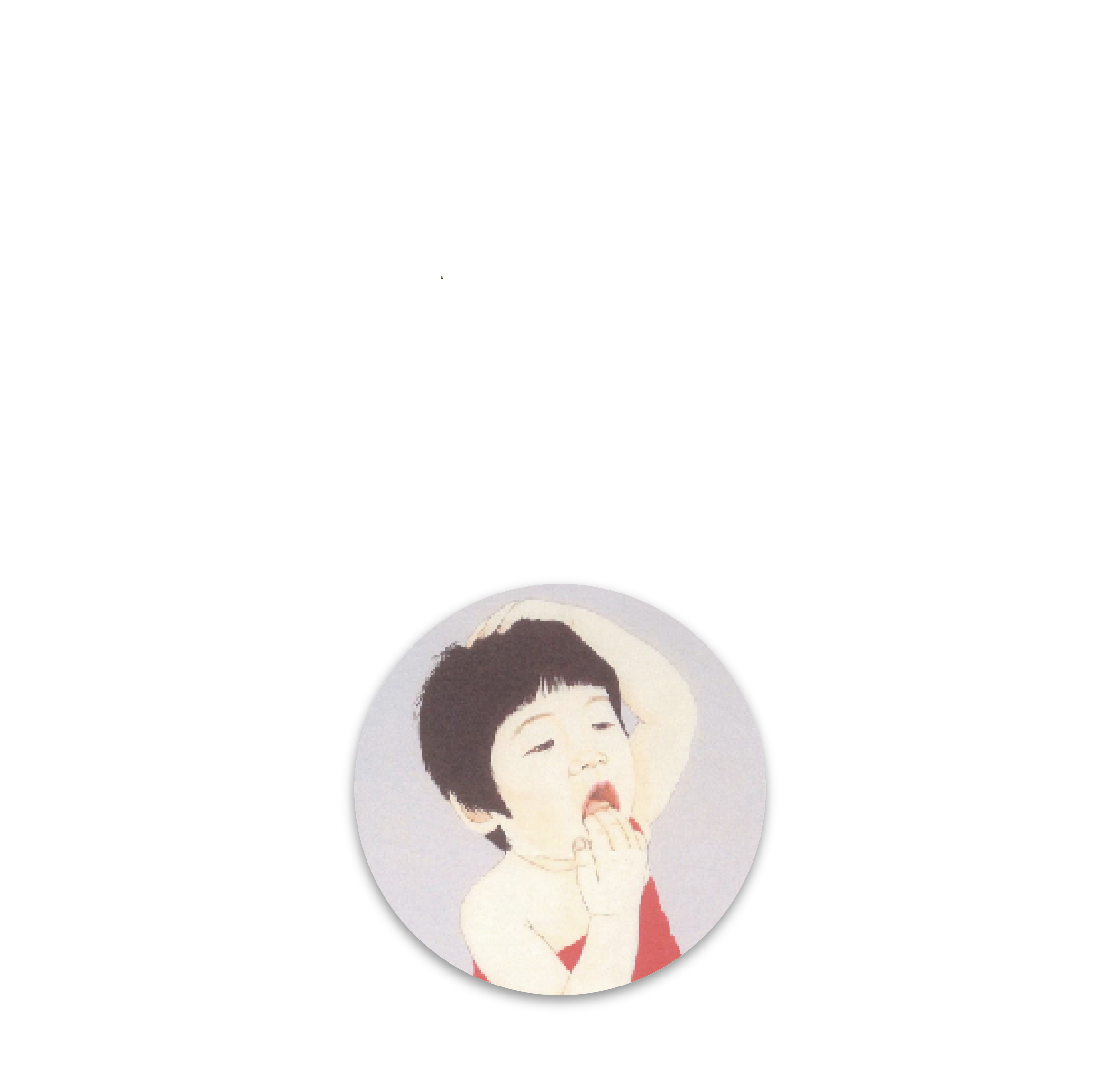 アクリル肖像画 円形0号 (φ180mm) - ヒル 優子